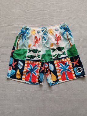 Cove Australia Men’s Swim Trunks Size Large - Tropical Lobster Starfish Print -